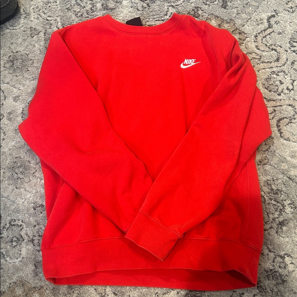 Nike Unisex Medium Vibrant Red Crewneck Sweater